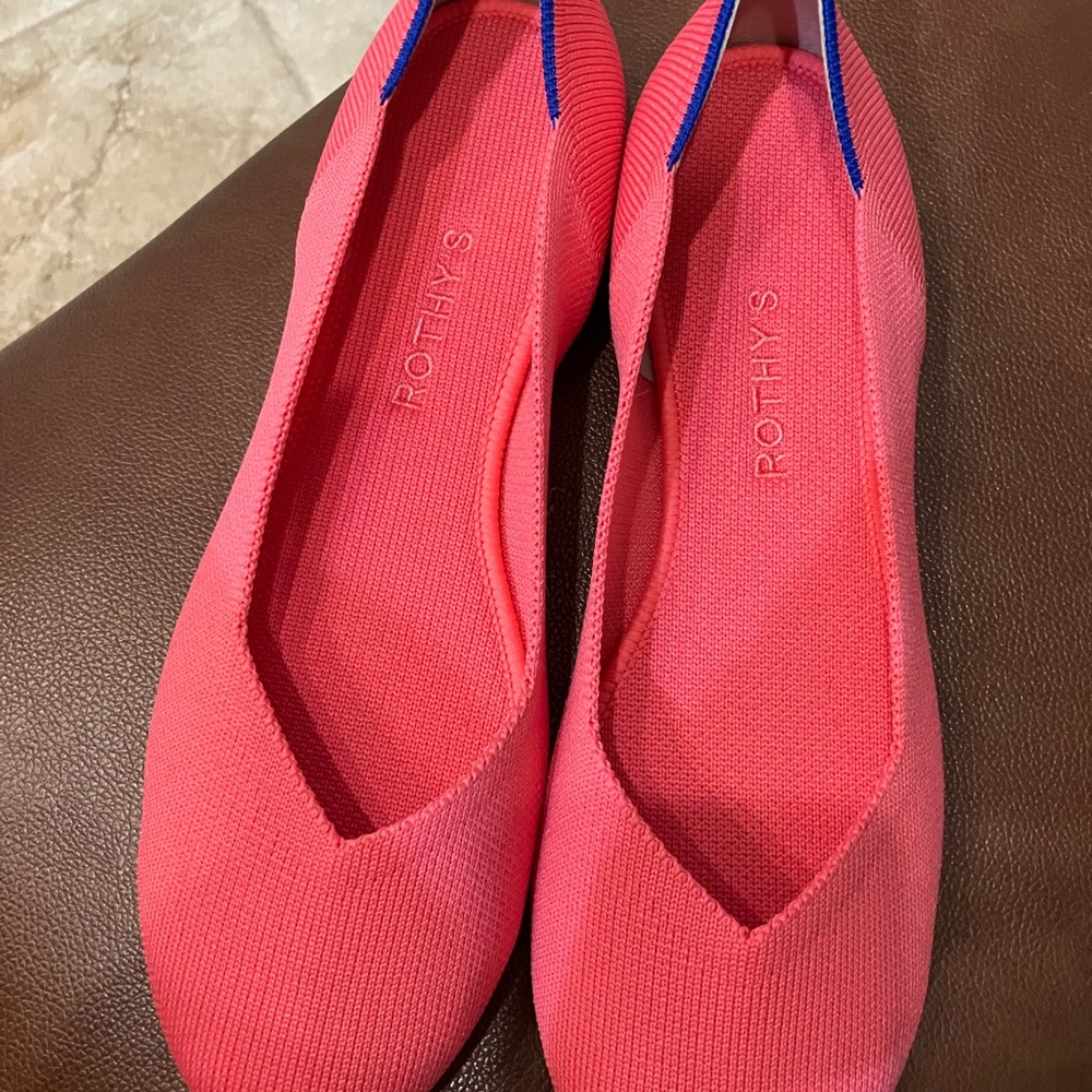 Rothy's Vibrant Coral Flats